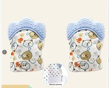  Baby Infant Anti-bite Silicone Mitten Anti-scratch face Glove baby Soothing Toy