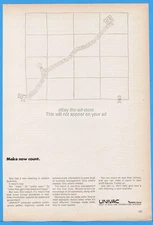 1969 Sperry Rand UNIVAC Real Time Computer System Makes Now Count Vintage Ad