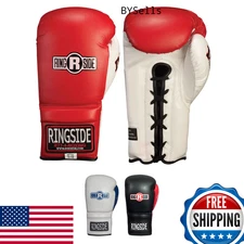 Ringside Lace IMF Tech Boxing Training Sparring Gloves, Red, 16 oz
