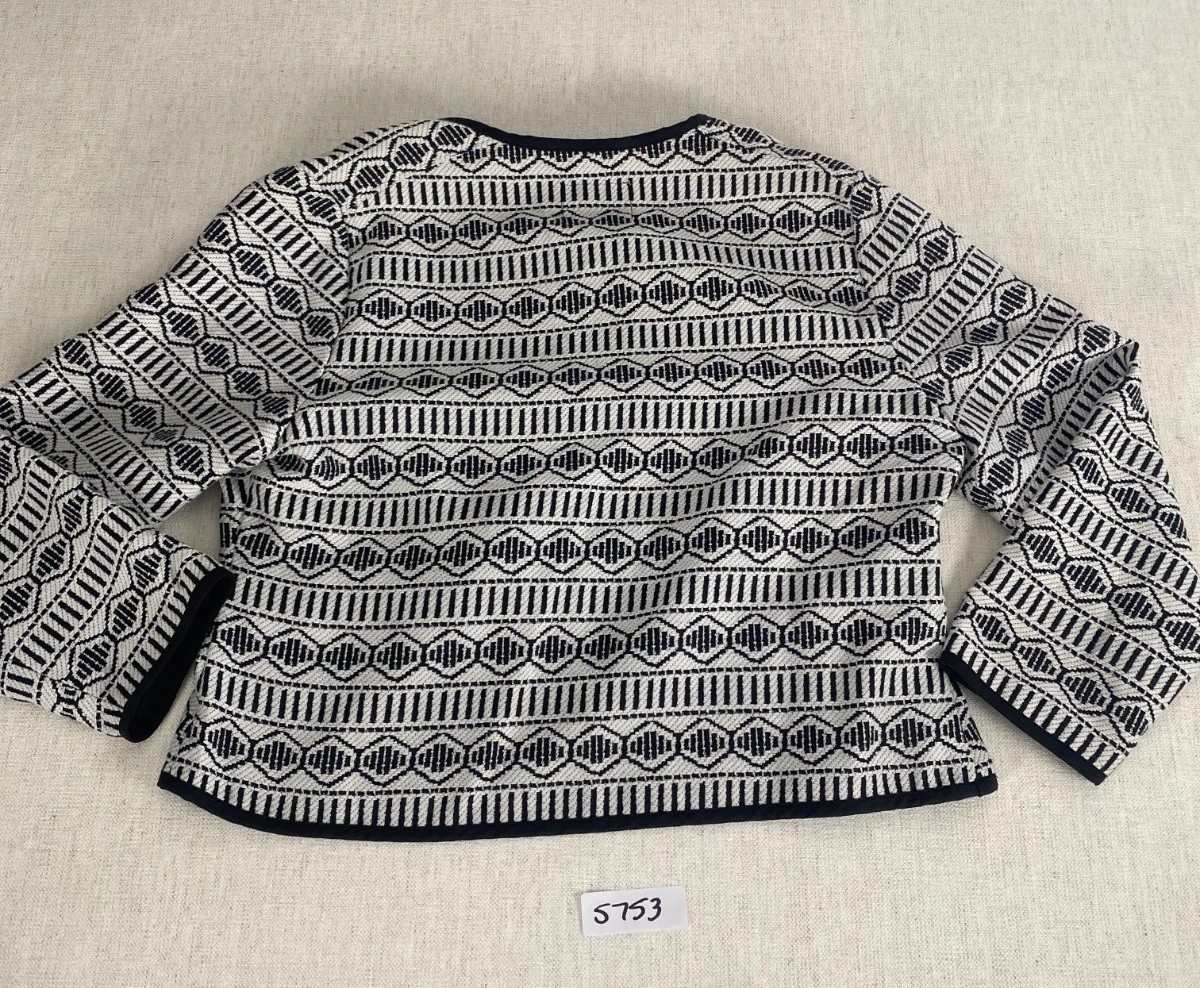 Old Navy Basic Jacket Womens Large Black White Ge… - image 1