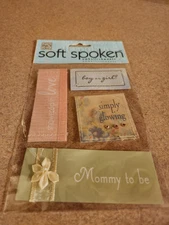 Me & My Big Ideas/Soft Spoken~Baby Shower~embellishments for scrapbooking/crafts