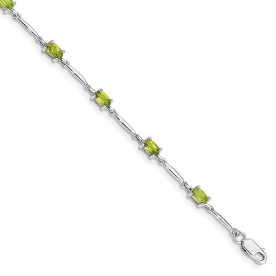 Peridot Armband Sterlingsilber rhodiniert