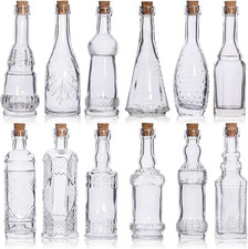 Potion Bottles with Cork,12 Pack Small Clear Vintage Decorative