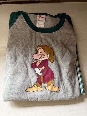 NWT Disney .com  Grumpy Raglan Flannel Pajamas 2 Piece Long Sleeve & Pants XL