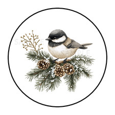 30 Christmas Bird stickers labels tags envelope seals