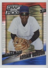 2014 Prizm Perennial Draft Picks Red White & Blue Pulsar Adrian Rondon #72 fm0