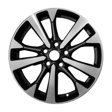 62720 Used OEM Aluminum Wheel 18x7.5 Machined and Gloss Black