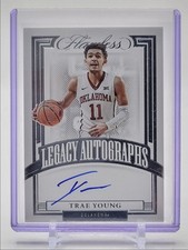 TRAE YOUNG 2022-23 FLAWLESS LEGACY AUTOGRAPHS OKLAHOMA AUTO /25 Q4031