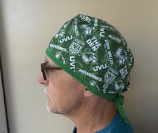 Utah Valley Wolverines Surgical Scrub Cap, Utah scrub, Tie back Adjustable
