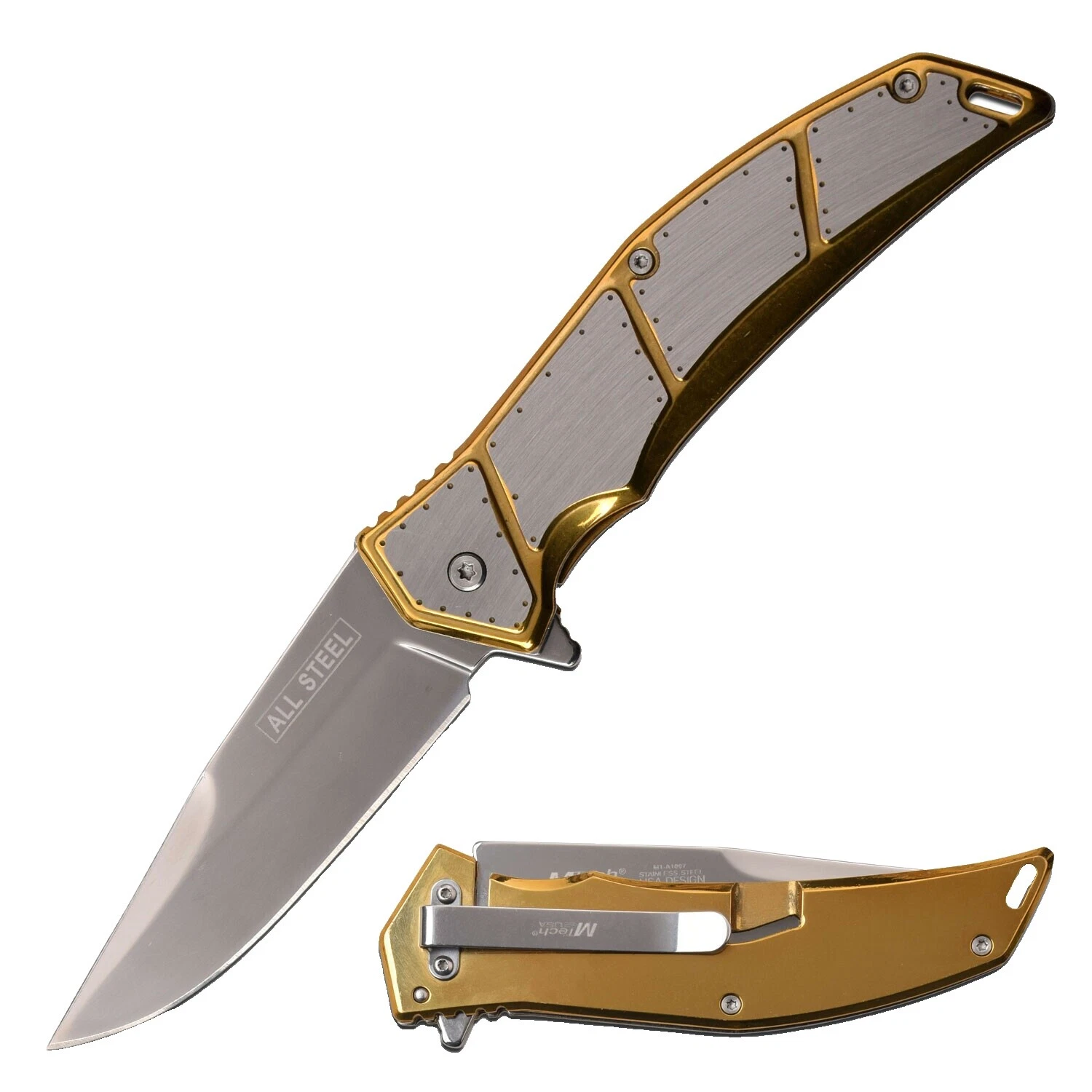 Drop Point Stainless Steel Handle Frame Collectible Folding Knives