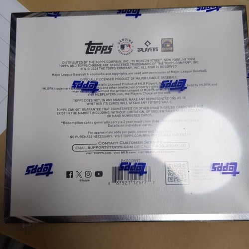 2024 Topps Chrome Black Baseball HOBBY BOX Factory Sealed 1 Auto 4 Cards From JP - Bild 2 von 2