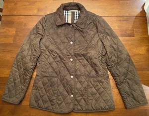 Burberry Brown Barn Jacket Quilted Lining Size Small Ebay