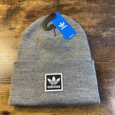 adidas Aeroready Wide-Cuff Fold Beanie Men's Women s Skull Cap Gray OSFA