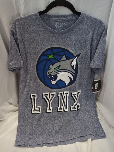 WNBA Minnesota Lynx MEDIUM UNISEX Grey T-Shirt Official LYNX LOGOs Basketball