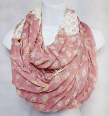 DAVID & YOUNG Womens Infinity Scarf Wrap One Size Pink Wear 6 Way Lightweight