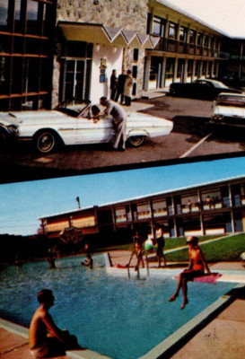 Le Baron Motor Hotel Sherbrooke Quebec Canada UNIC Montreal Postcard