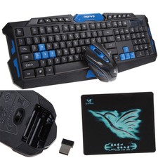 warwolf usb wired gaming keyboard & optical mouse 3 buttons mice combo set kit