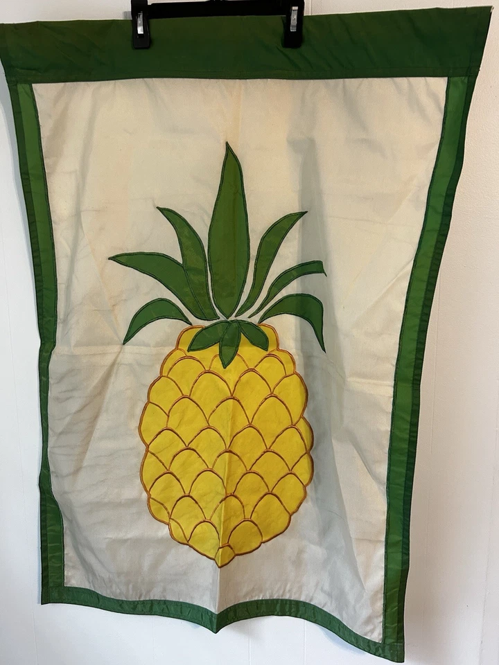Bandera exterior vintage piña 1992 grande 28x38 Foto 3 de 4
