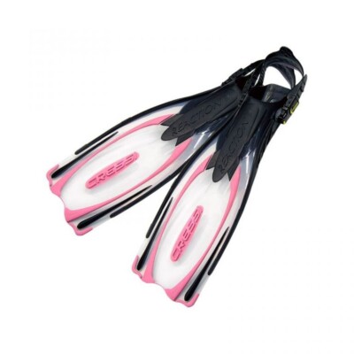 Cressi Sub SCUBA Reaction Open Heel Fins Standard Straps  XS/SML Pink Power Fin