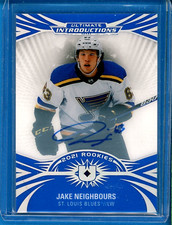 2021/22 UD ULTIMATE COLLECTION Jake Neighbours INTRODUCTIONS AUTO ROOKIE RC