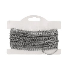 10 Meters Stainless Steel Flat Cable Chain Rolo Link Chains Original Steel Color