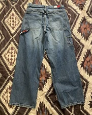 Vintage Tommy Jeans Baggy Carpenter Pants Medium Wash 34x32 (34x31 Actual) 