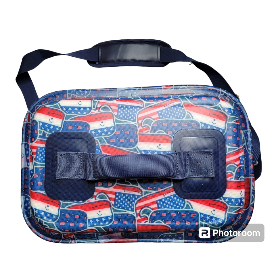 Vineyard Vines x Target 12 Can Whale USA Flag Cooler with Strap Beach