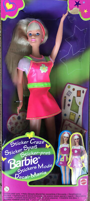 Blonde Sticker Craze Barbie Doll 1997 Mattel #19224 NRFB | eBay