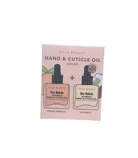 NCLA Beauty ~ Hand & Cuticle oil duo set Peach Vanilla & Coconut with vitamin E