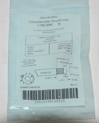 Allen Bradley 1786-BNC Controlnet Coaxial Connector Series B