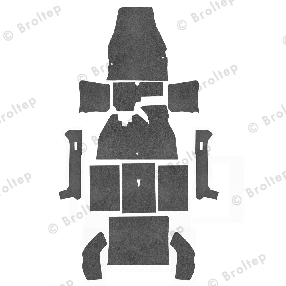 Innenraumteppich-Komplett Für Vw-Käfer 1300/1500 Cabrio BF Bj. 65-72