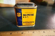 Vintage Saltpetre Can Northwestern Drug Co. Very Rare! Lot 24-28-A