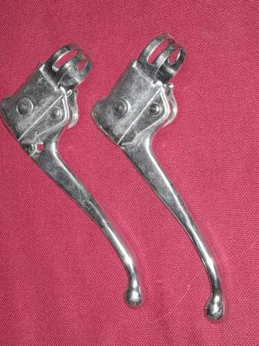 NOS vintage brake handles levers pair bicycle bike part Schwinn MTB BMX Stingray - Picture 2 of 8