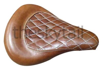 Harley Style Diamond Brown Seat Fit For Royal Enfield Classic Standard Electra