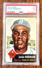 1953 JACKIE ROBINSON TOPPS PSA 1 - PERFECT CENTERING, VIVID COLOR