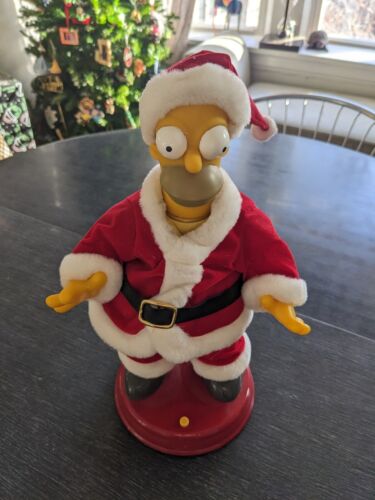 Homer Simpson Santa Claus  2002 Gemmy 14" Singing Talking - Not Fully Working - Picture 1 of 5