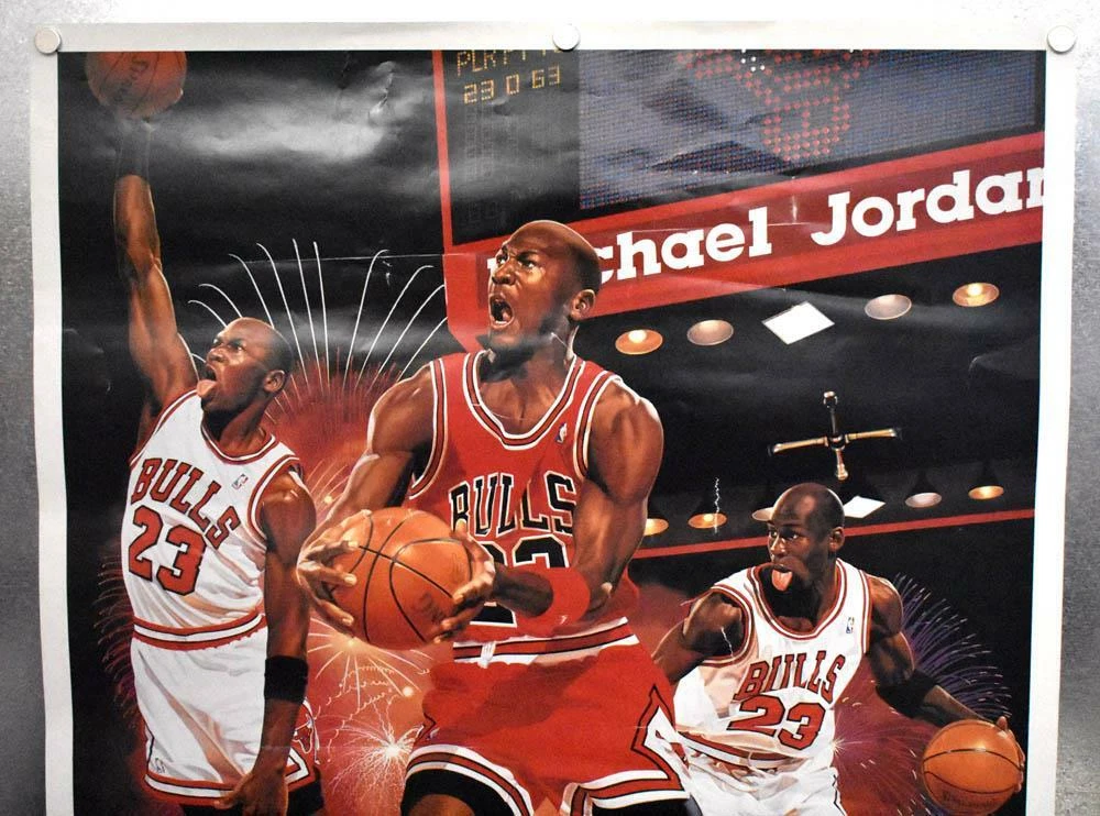 Michael Jordan Chicago Bulls NBA Basketball Art Collage Art Print