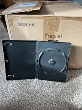100 Standard 14mm Single CD DVD Black Movie Case Box New D case