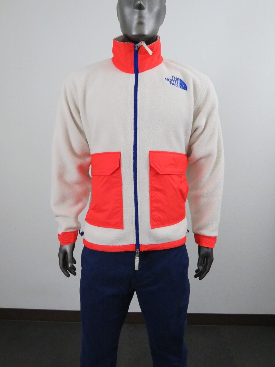 NWT Mens The North Face COLOR BLOCK Full Zip Soft Fleece Jacket RARE - White