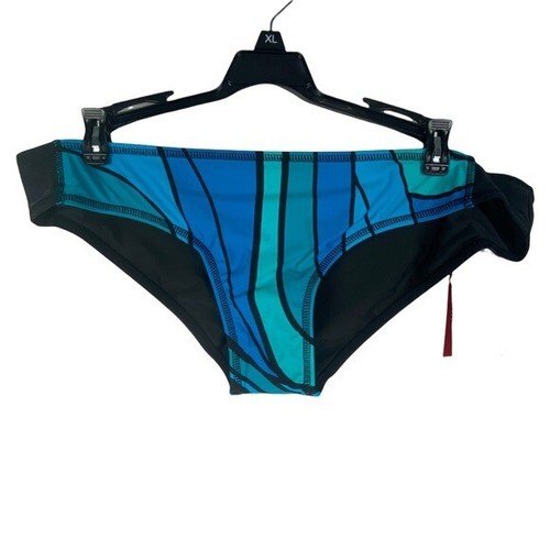 Spyder Wave Print Hipster Bikini Bottoms Women's XL Blue Black NEW - Picture 3 of 10