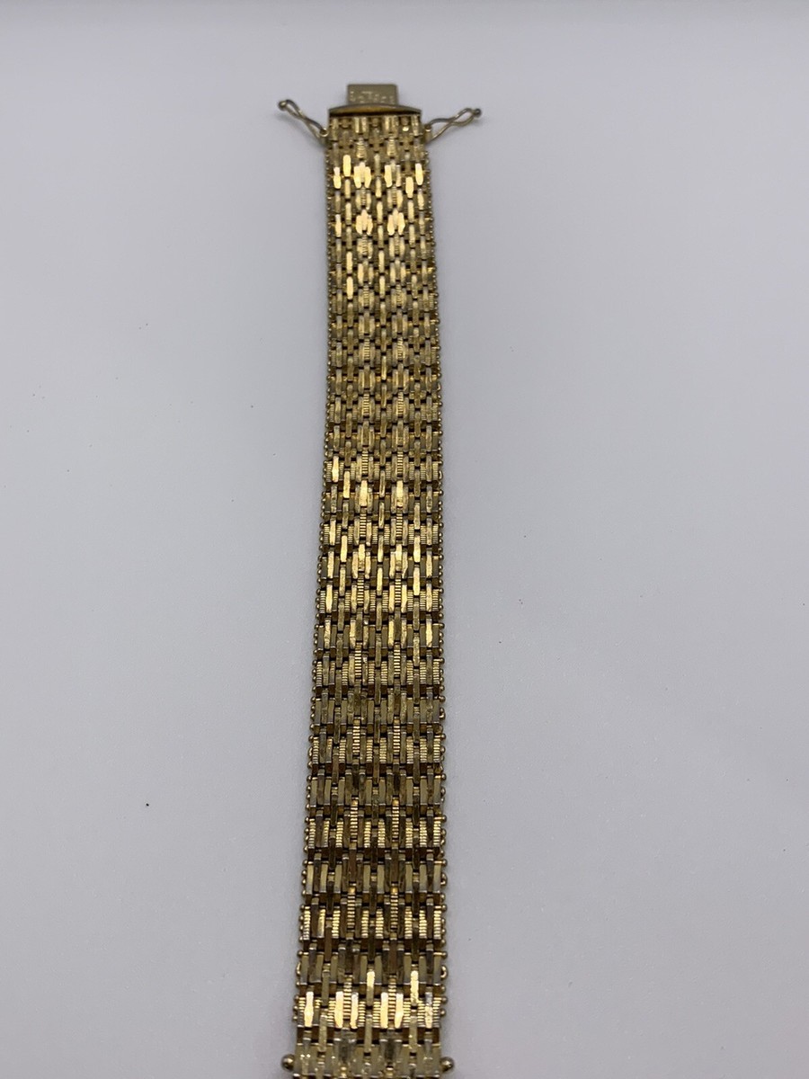 7022- Bracelet Or Jaune Tressé 38 g