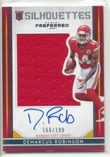 2016 Preferred Demarcus Robinson Silhouettes Jersey/Auto RC 166/199 Chiefs