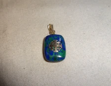 Eilat Stone 14K Gold Jerusalem Cross Pendant