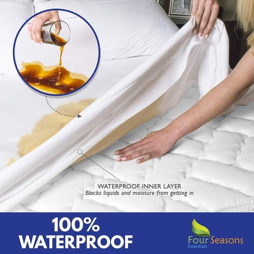 Sleeper Sofa Queen Mattress Protector 60" Wx72 Lx5 D - Waterproof Zippered En... - Picture 5 of 8