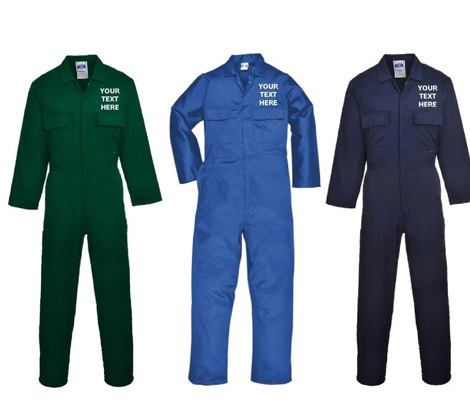Personalised Embroidered Overalls Custom Printed Coveralls Workwear