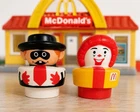 Vintage 1991 Fisher Price Little People McDonalds Ronald Hamburglar Pair