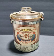 Humidor in vetro Benson & Hedges 1912 vintage - antico barattolo per sigari cubano | Habana