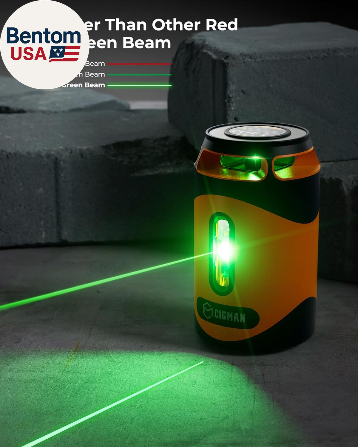 360° Laser Level with Tripod, Green Self Leveling Cross Line Laser, 100Ft Laser