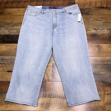 Gloria Vanderbilt Rail Straight Capri Jeans Womens 16 Mid Rise Noelle New