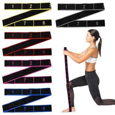 5 Pack Yoga Stretch Strap Stretching Band with 8 Loops Stretch Band Fitness...